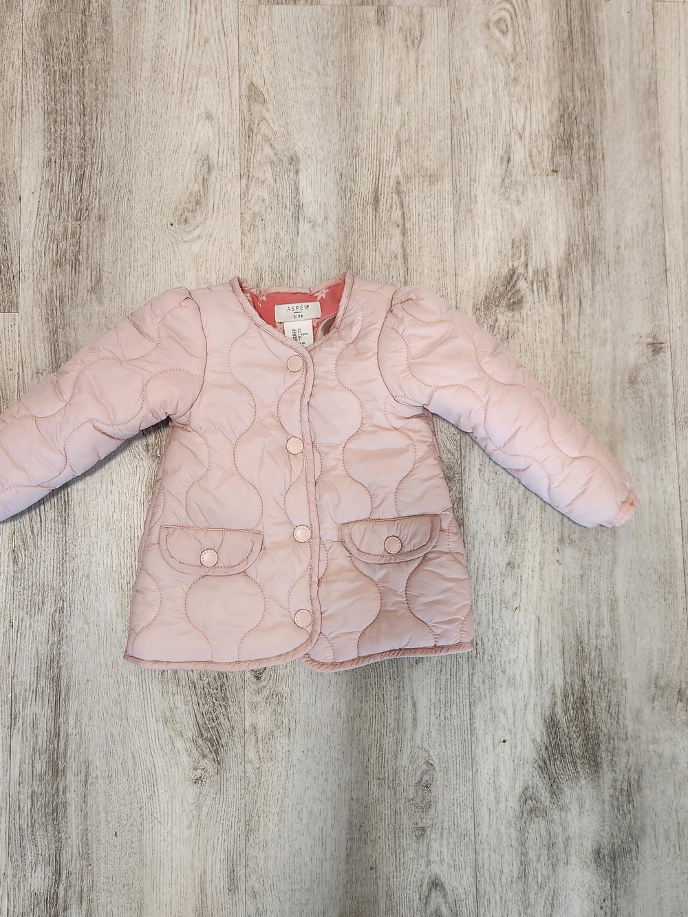 Toddler Quilted Puff Jacket in Soft Pink